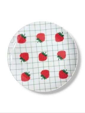 RON GORDON DESIGNS 7.5” Dessert Plate Strawberry Trellis Design VINTAGE 1980s